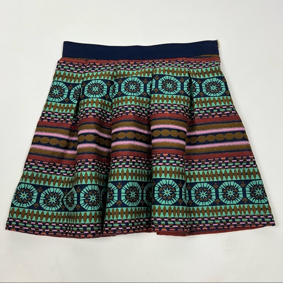 Anthropologie Nomad Morgan Carper Mini Skirt Multi-color Multi Pattern Size 4 - Picture 6 of 8